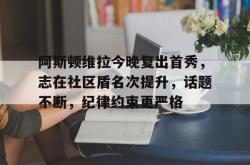 爱游戏APP关于阿斯顿维拉今晚复出首秀，志在社区盾名次提升，话题不断，纪律约束更严格的信息